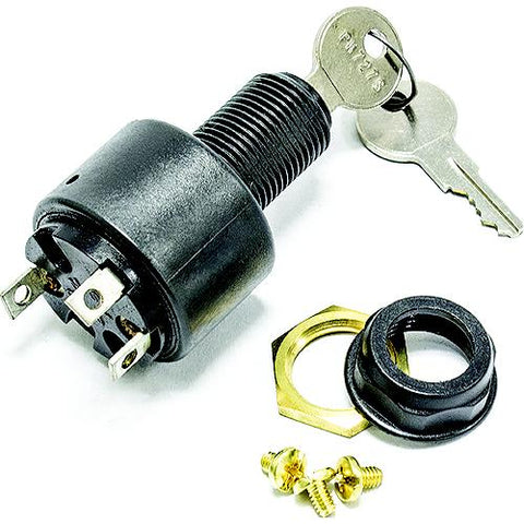 Ignition Starter Switch, 5/8" 3-Position OFF/IGNITION/START