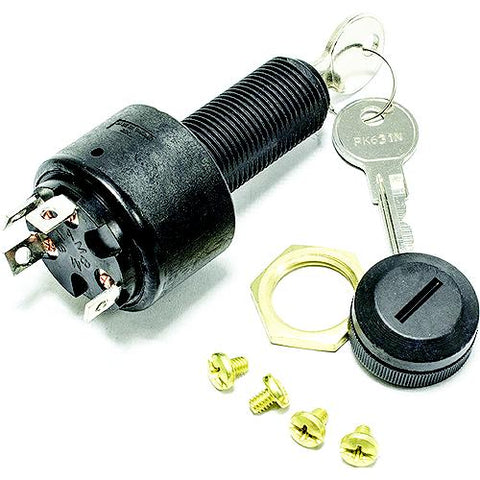 Ignition Starter Switch, 1-1/8" 4-Position ACCESSORY/OFF/IGNITION/START