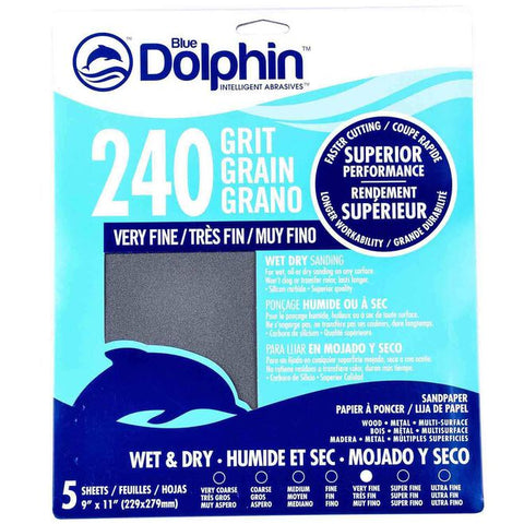 Pro Grade Wet/Dry Sandpaper Sheets (5-Pack)