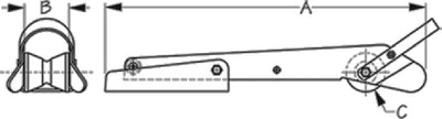 STAINLESS PIVOTING ROLLER