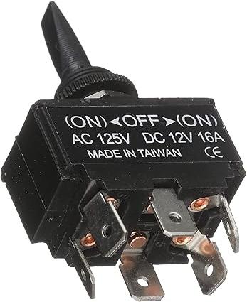 Toggle Switch, 3-Position ON/OFF/(Momentary ON)