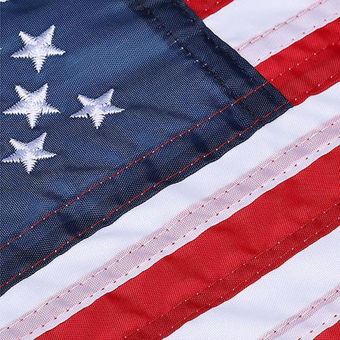 DELUXE SEWN AMERICAN FLAG 12" X 18"