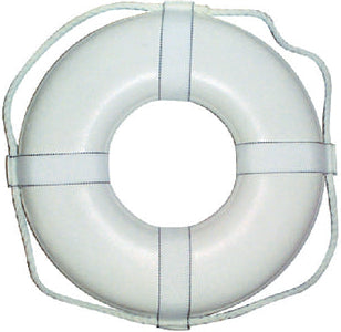 24 WHITE RING BUOY W/STRAPS