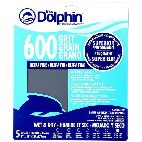 Pro Grade Wet/Dry Sandpaper Sheets (5-Pack)