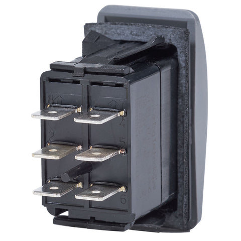 Blue Sea 8222 Water Resistant Contura III Switch - (ON)-OFF-(ON) - Grey [8222]