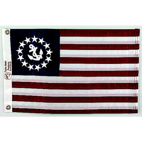DELUXE SEWN U.S. YACHT ENSIGN 12" x 18"