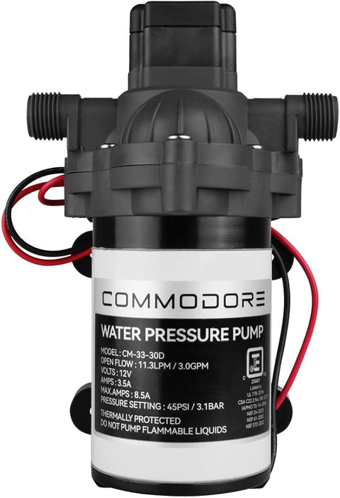 Commodore 3.0 GPM Water Pump - 12V [CM-33-30D]